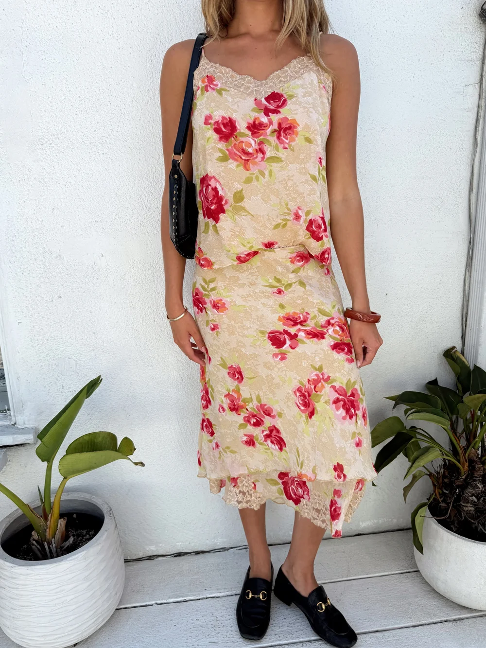 90s Floral Bias Skirt Set  Madly Vintage