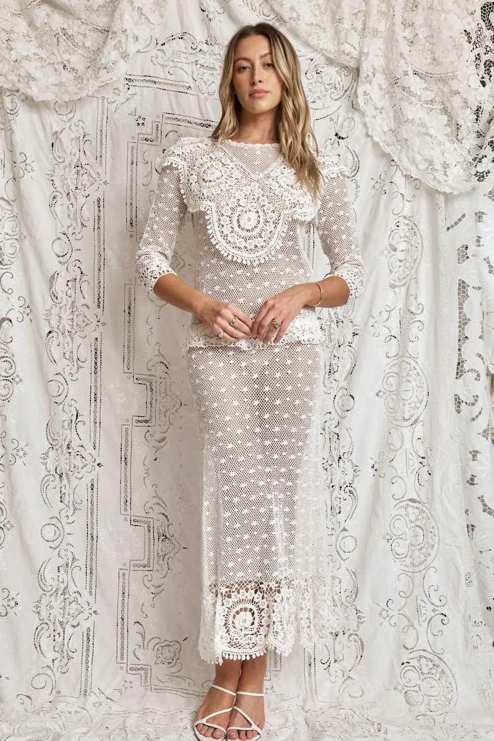Crochet-lace Victorian Style Cotton Dress — Madly Vintage