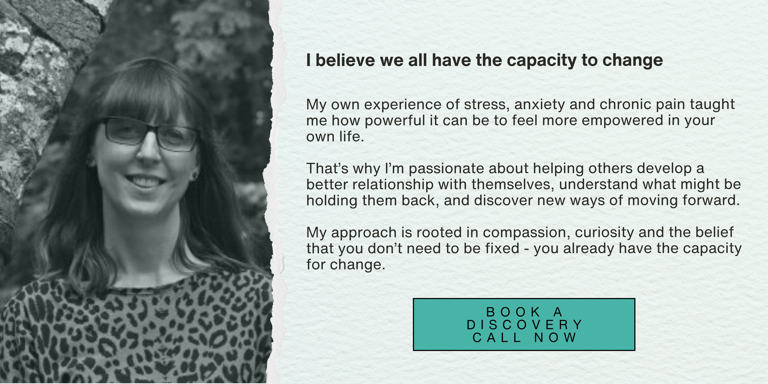 book a free discovery call to find out how hypnotherapy can help you