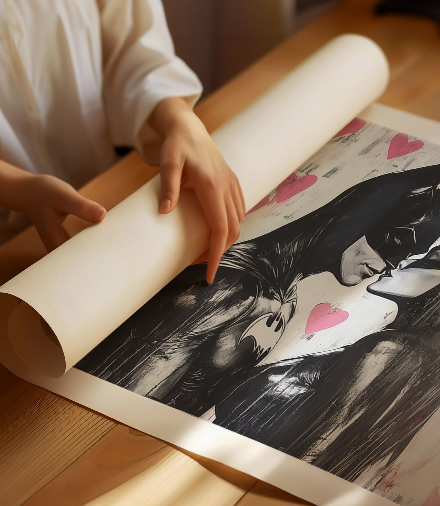 Fine art print by Wendelin - Batmand and Catwoman preview.jpg