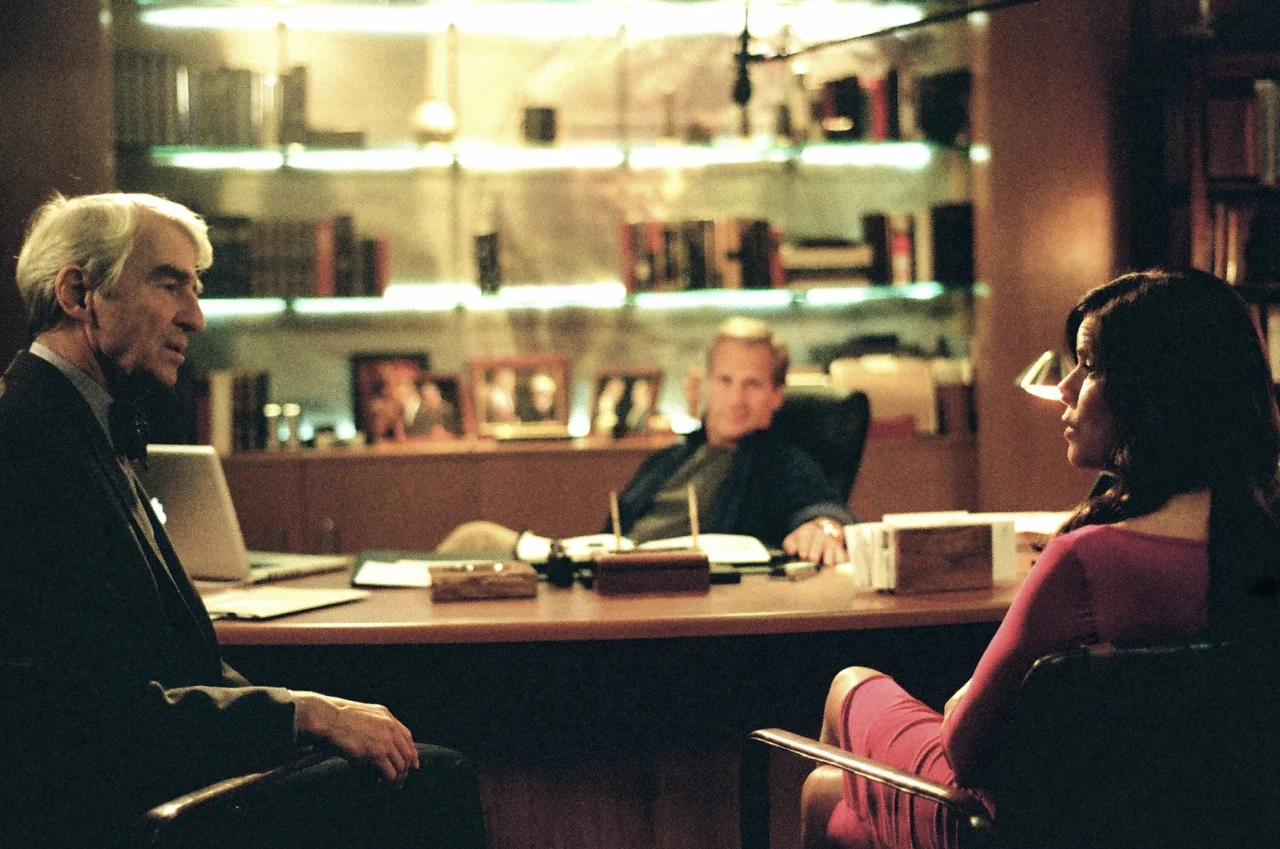 Sam Waterston, Jeff Daniels, & Marcia Gay Harden on the set of "The Newsroom"