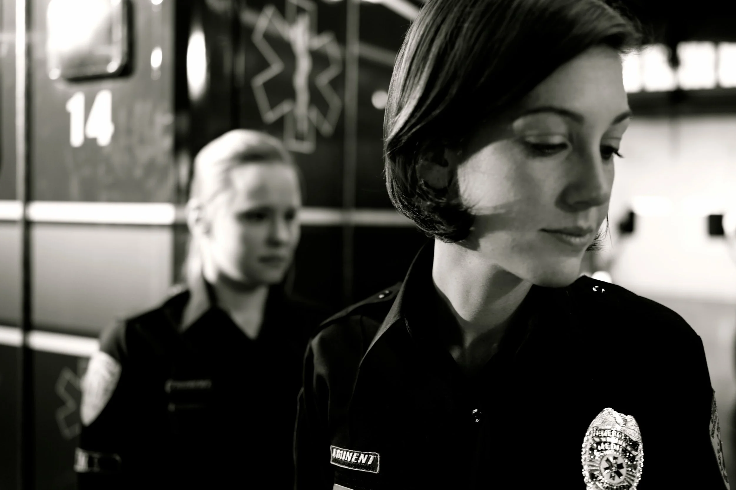 Kelly O’Sullivan & Maura Kidwell on the set of "Sirens"