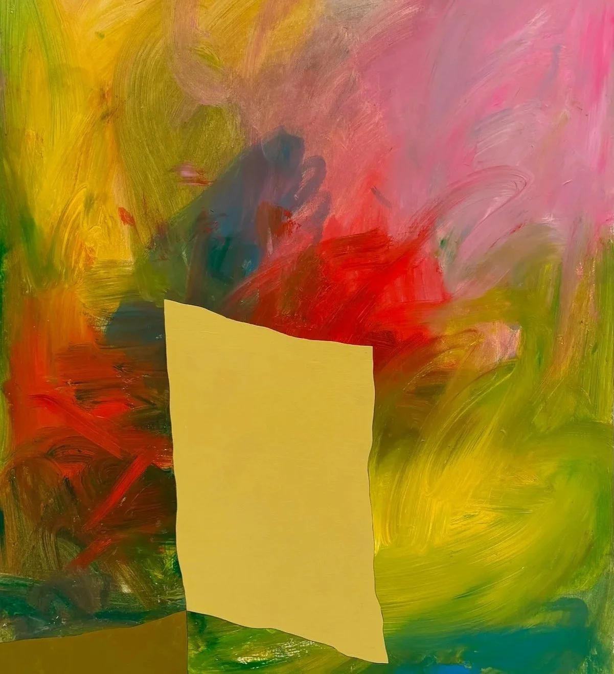 'Water Lilies,' 2025, Paint, wood, and glue, 77 x 48 in.jpg