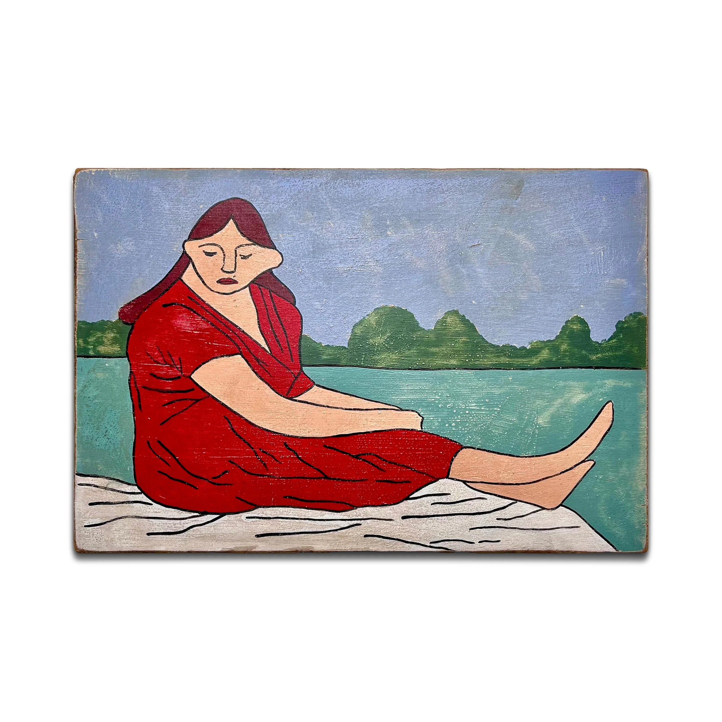 'Untitled 7,' 2026, Enamel on wood, 11.8 x 7.85 in.jpg