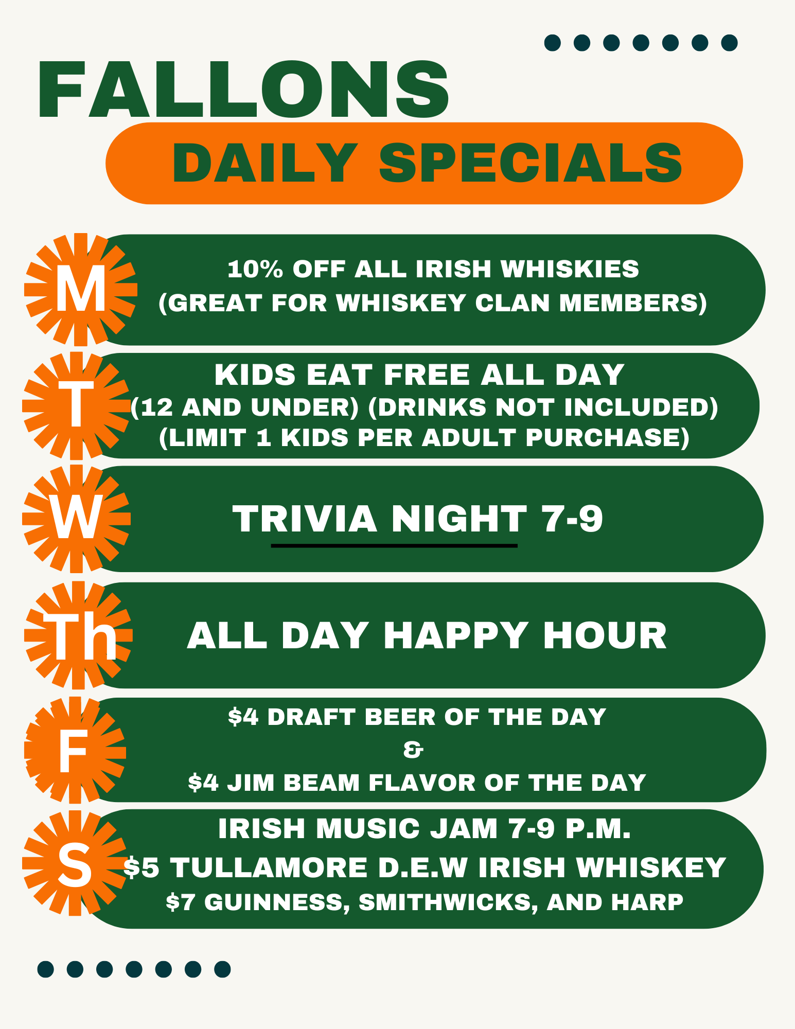 Events — Fallon's Irish Bar & Grill