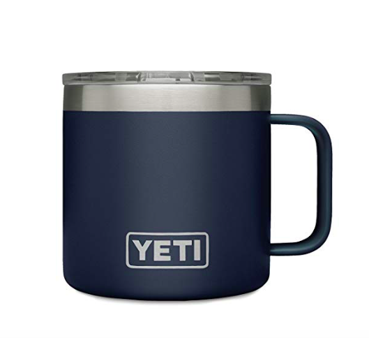For trips to the back country or the bank office, this travel mug will keep his coffee warm and him looking cool.