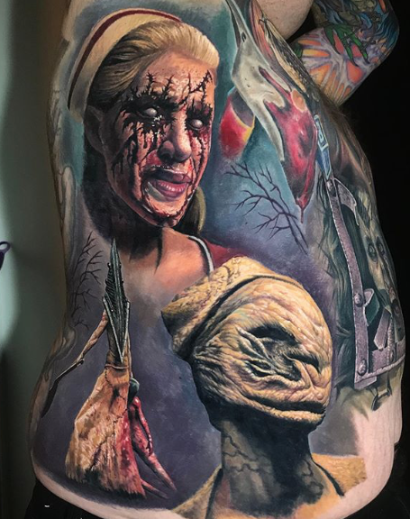 Tattoos by Evan Olin - Evan Olin Tattoo - Powerline Tattoo - Rhode Island Tattoo Shop - Evan Olin Tattoo - Realism Tattoo - Horror Tattoo - Portrait Tattoo