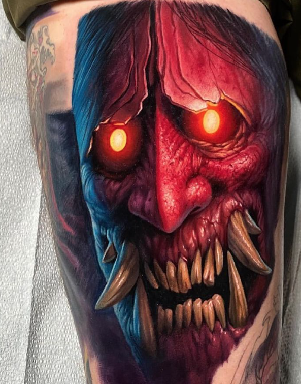 Tattoos by Evan Olin - Evan Olin Tattoo - Powerline Tattoo - Rhode Island Tattoo Shop - Evan Olin Tattoo - Realism Tattoo - Horror Tattoo - Portrait Tattoo