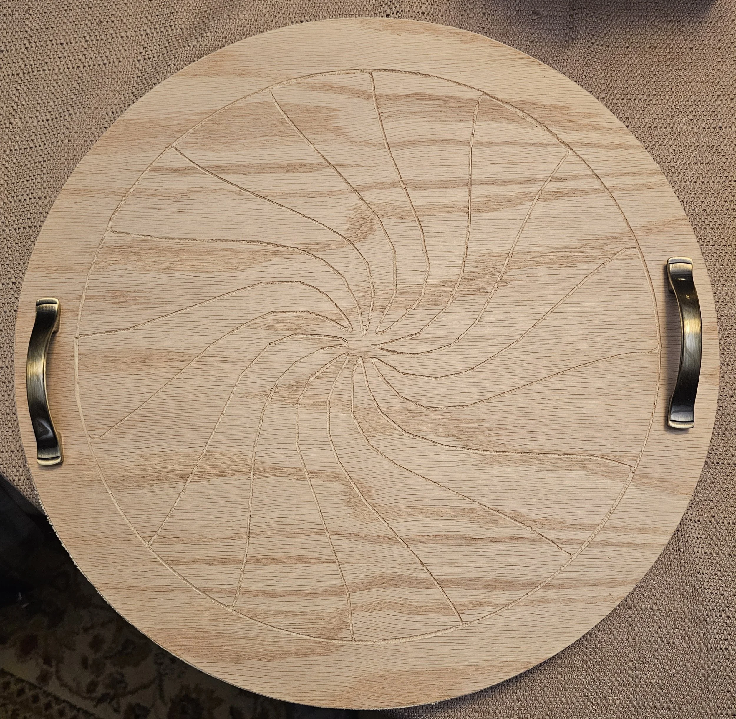 Round Spiral Peppermint Tray