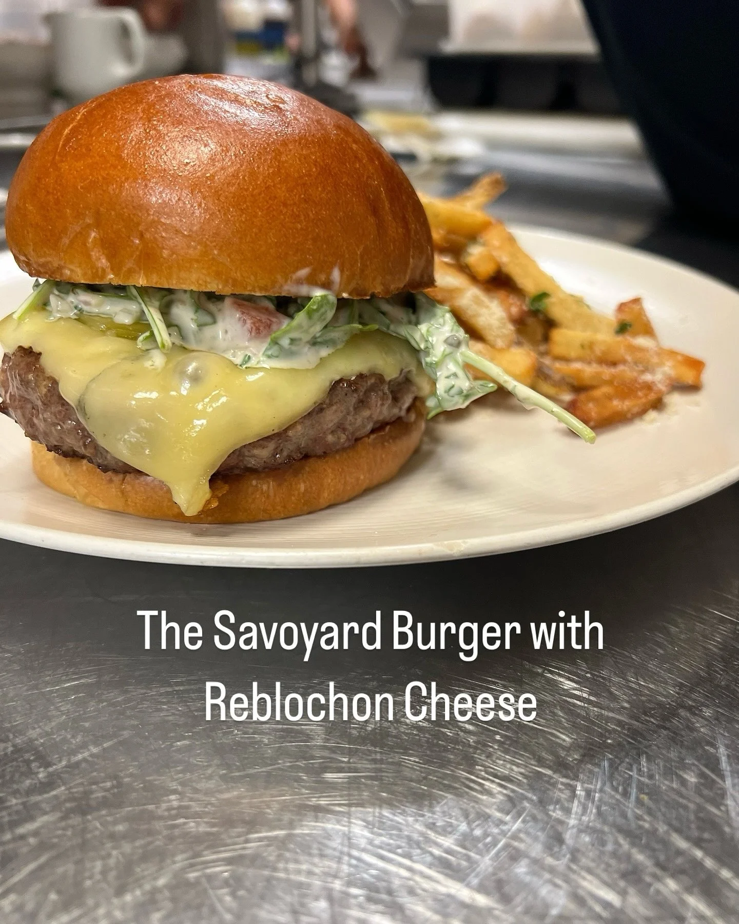 Don&rsquo;t Forget our Gourmet burger Night at Bistronomic!
Tonight the &ldquo;Savoyard&rdquo; with the best Reblochon Cheese in town!