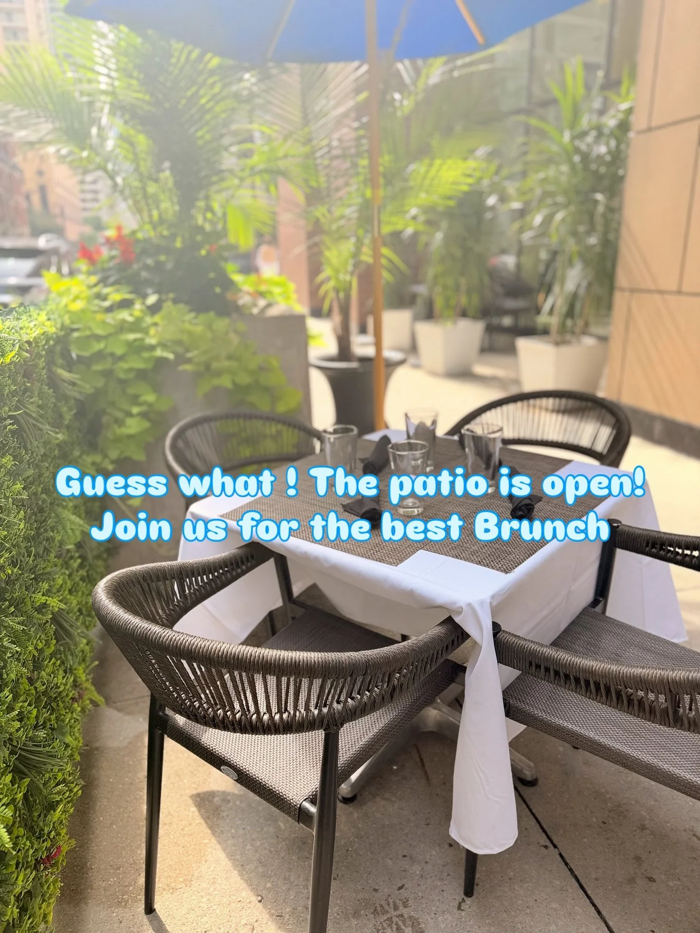 Don&rsquo;t we love Chicago! Torrential rains in the morning &hellip;. And just like that a few hours later&hellip;. We are patio ready! See you for Brunch &amp; Dinner!
