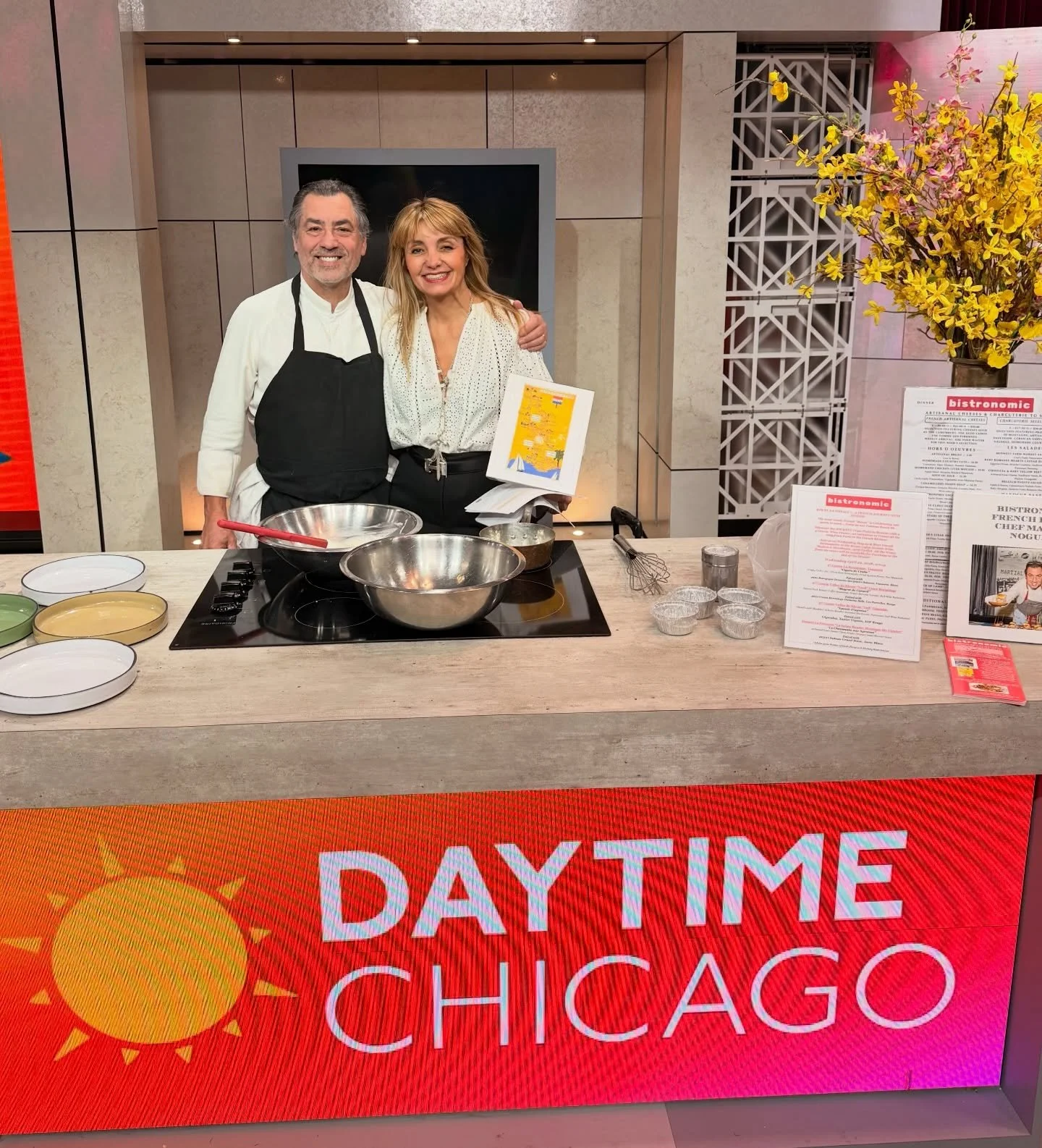 Catch Chef Martial and Lulu live today on @spotlightwgn at 1:10pm as they discuss tomorrow&rsquo;s Route Nationale 7 &ldquo;French Wine Dinner&rdquo; at Bistronomic!