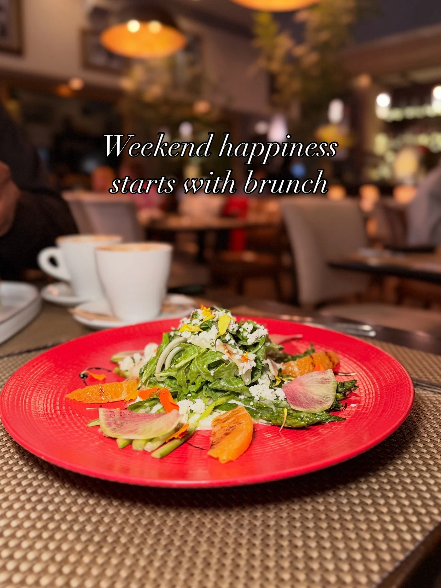 Trade your couch for fresh air, great food, and lively conversation.  Join us for brunch or dinner this weekend.