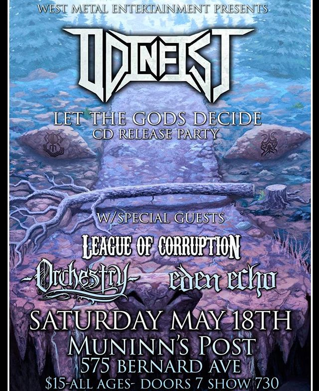 Tonight's the night. Odinfist CD release party is here! Dont forget to give 'Let the Gods Decide' a listen on any digital platform! Doors at 7 and we're on at 7:30
.
.
.
#edenecho #edenechoband #metal #heavymetal #progmetal #kelownametal #canadianmet