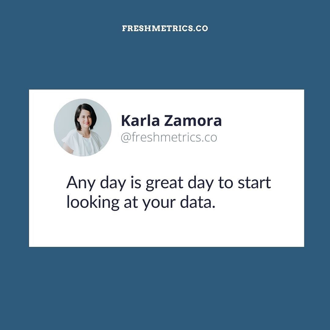 Any day is a great day to look at your data.⁠⁠
⁠⁠
You don't have to wait for the start of a month, for your business to have grown to a certain point or for when you're actively marketing your business.⁠⁠
⁠⁠
You can start today. As you are.⁠⁠
⁠⁠
In f