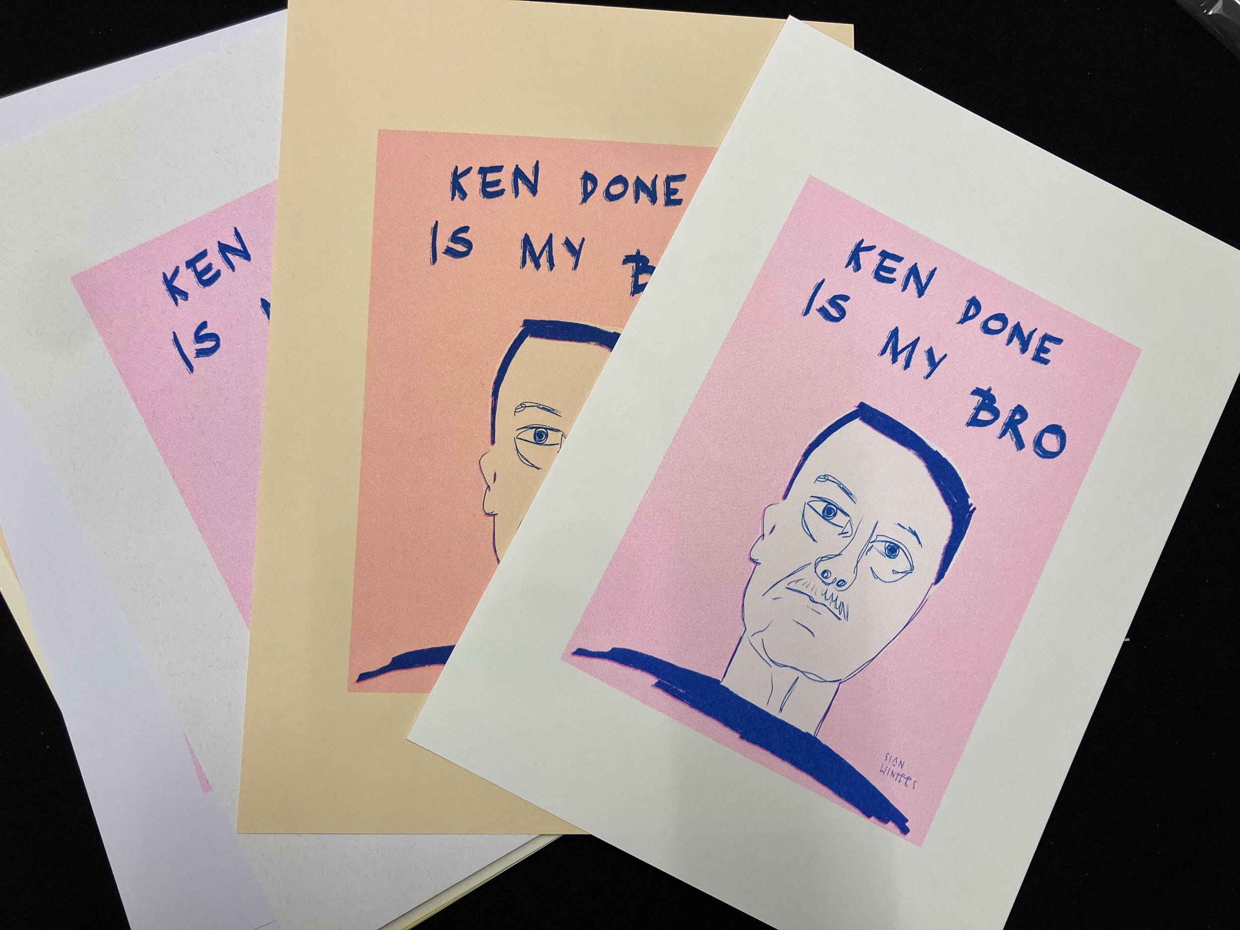 "Ken Done Is My Bro", 2025, Risograph Print