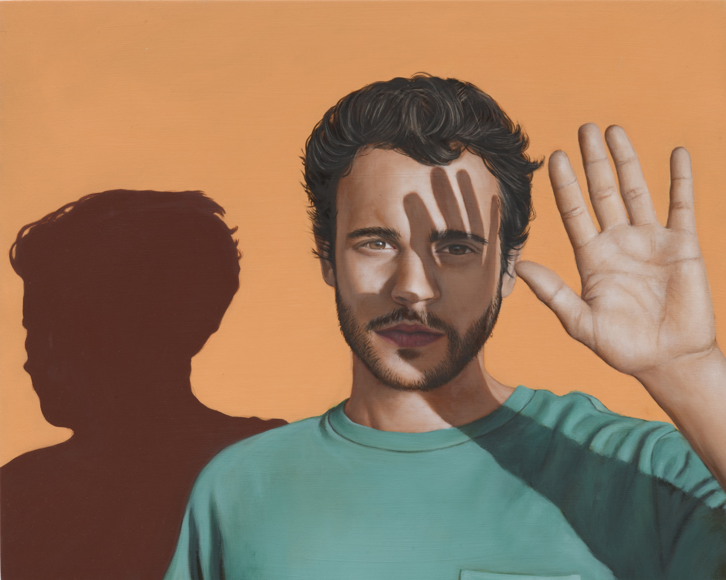 Lora Schlesinger Gallery, Gabriel Sanchez, Gabriel, 2019, oil on panel, 16 x 20"