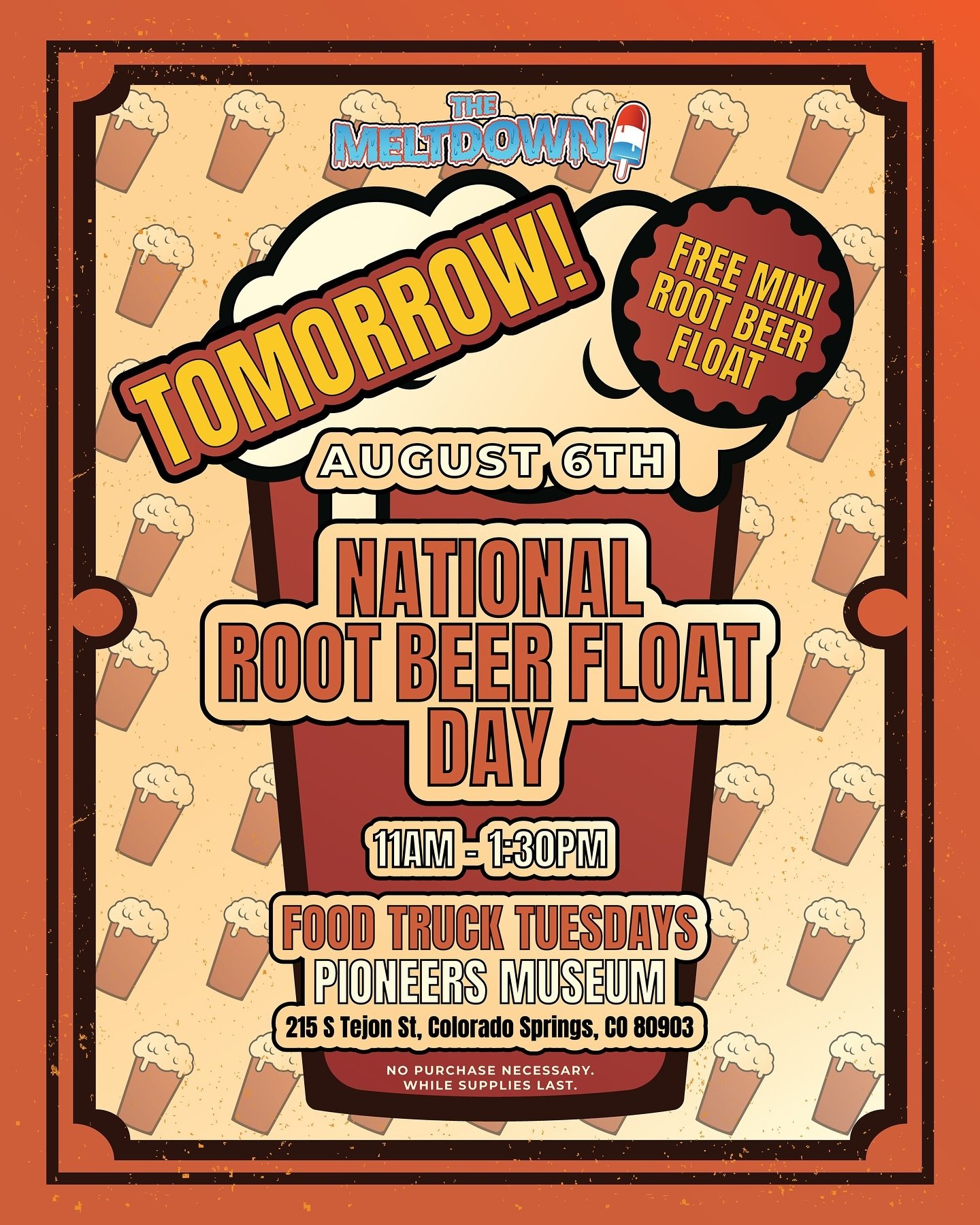 Tomorrow is National Root Beer Float Day! 🍦🍺 Receive a free 7oz mini root beer floats at the @cspioneersmuseum on Tuesday, August 6th, from 11am-1:30pm. while supplies last&mdash;no purchase necessary! We&rsquo;ll see you there! 🎉🍺🍦
.
.
#nationa