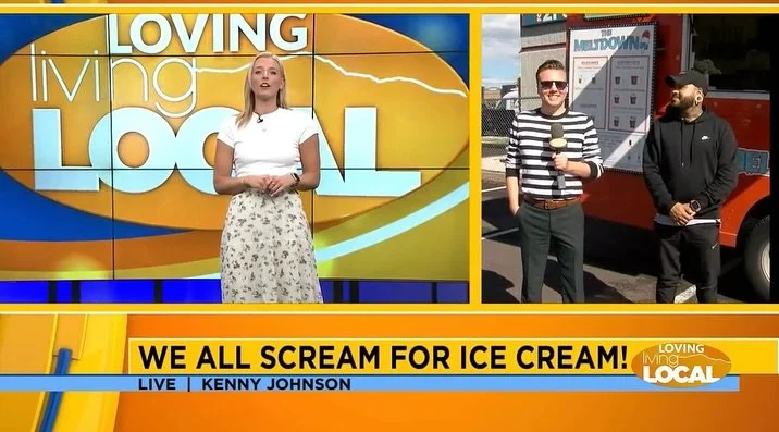 Did you spot us on Loving Living Local with the wonderful @its_kenny17 👀💙🍦Take a peak at these photos from our 9am segment! @livinglocalco @kristawitiak_tv @jantweil 
.
.
ICYMI:🍦Check out the full video on Fox21&rsquo;s website! Link is in our bi