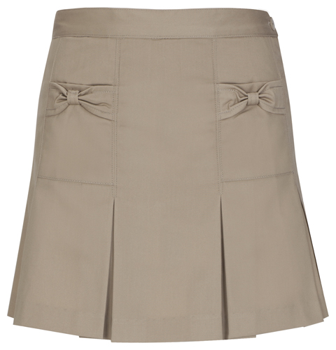 Girls' Khaki Bow Pocket Skort.jpg