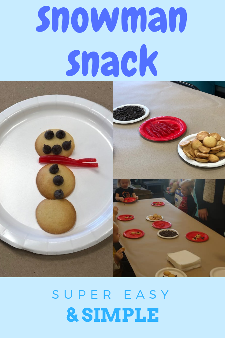 Snowman snack, easy, simple and mess free