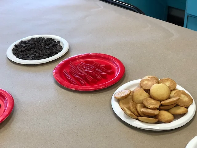 Snowman snack,  easy, simple & mess free