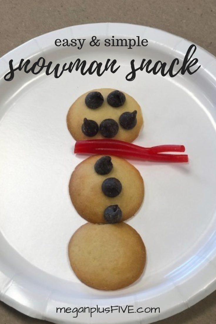 easy & simple snowman snack