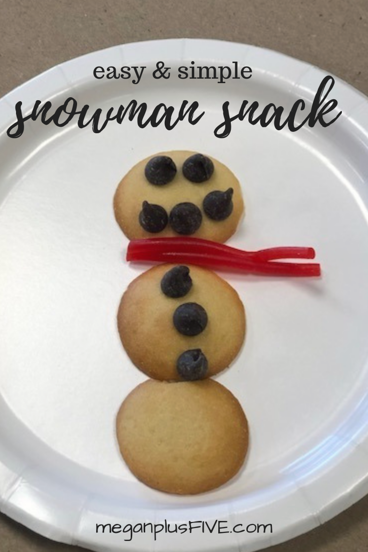 Snowman snack, easy, simple and mess free