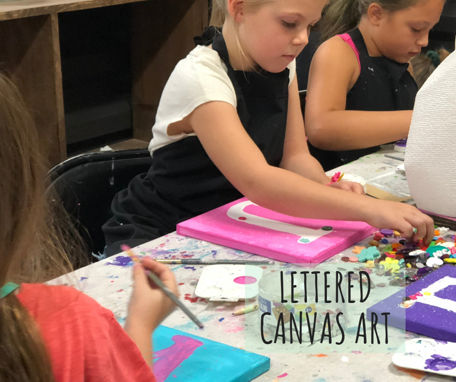 Super FUN canvas art for kids, easy HOW TO create your own at home