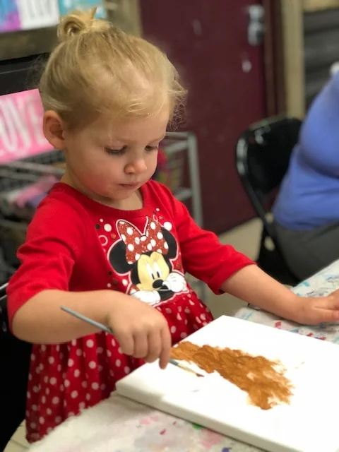 Apple Stamping, how to make a precious Autumn keepsake art project with your toddler