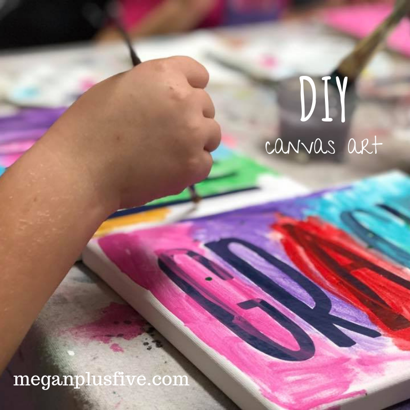 How to make your own CUSTOM canvas name art at home