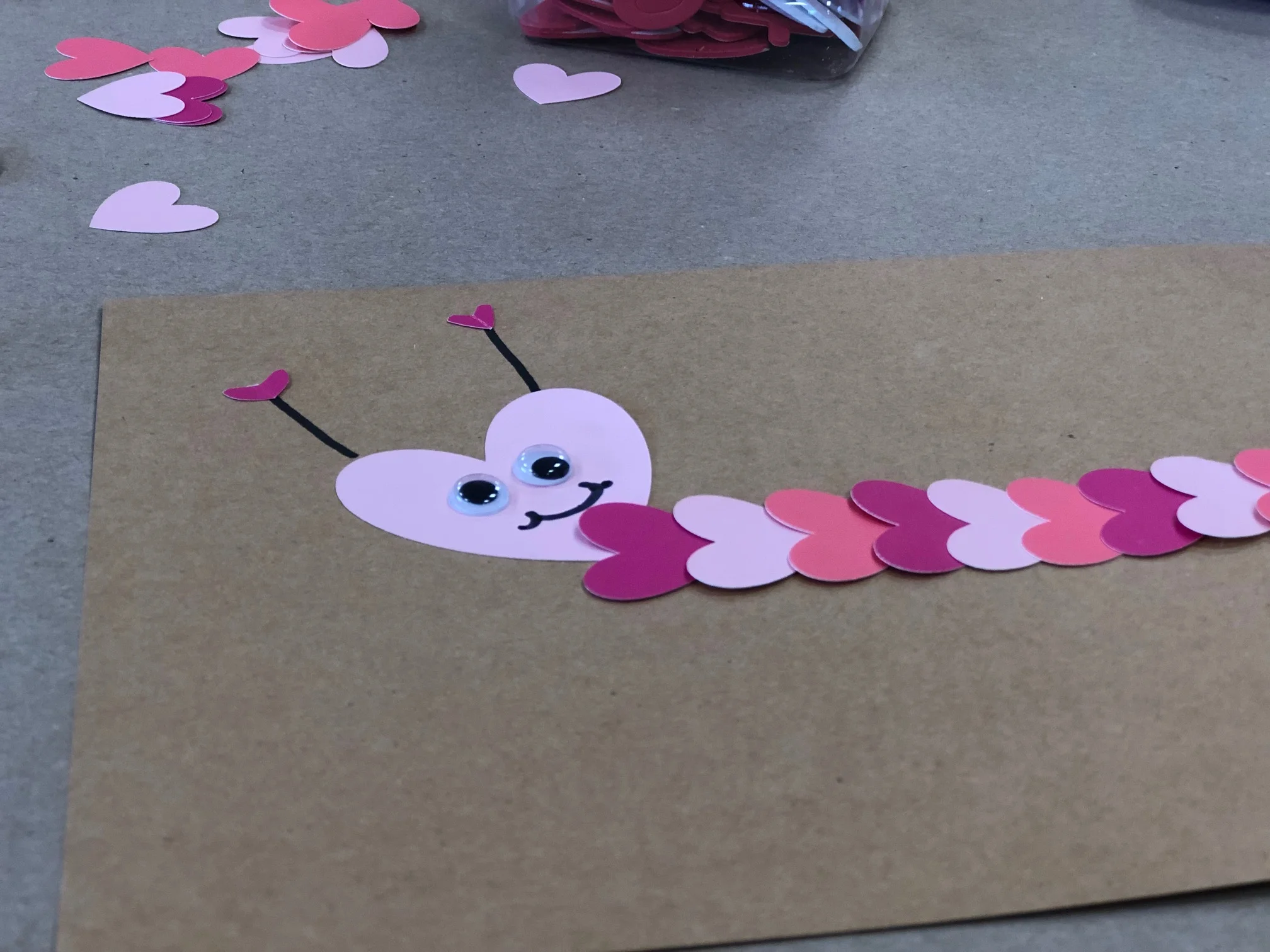DIY Valentine's Caterpillar, easy simple step by step tutorial