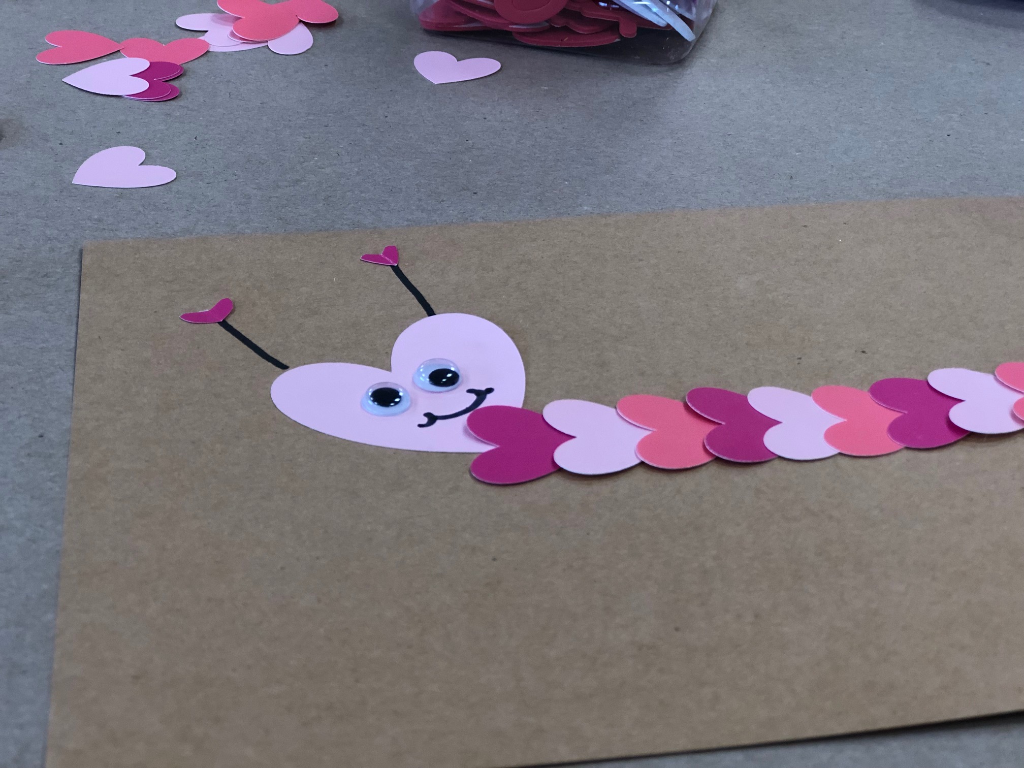 DIY Valentine's Caterpillar, easy simple step by step tutorial