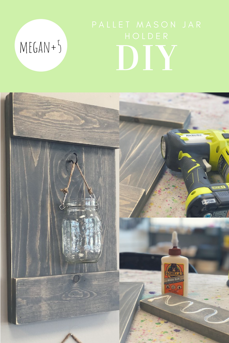 DIY wall sconce, how to make a pallet style hanging wall sconce from a 2x4 and mason jar