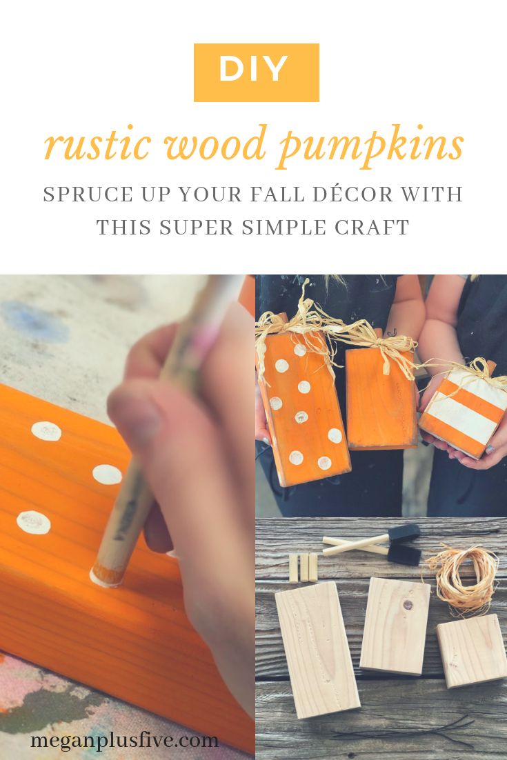 do it yourself rustic wood pumpkins, spruce up your fall décor with this super simple craft