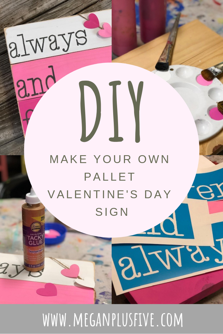 Make your own Valentine's Day pallet sign, easy step by step tutorial