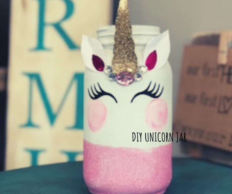 DIY Glittered Unicorn Jar