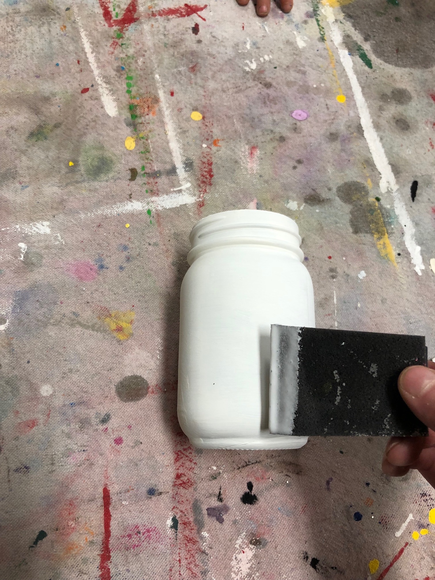 DIY glittered unicorn jar