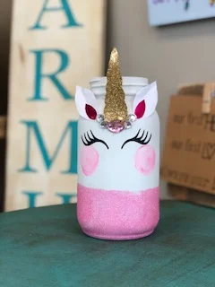 DIY Glittered Unicorn Jar