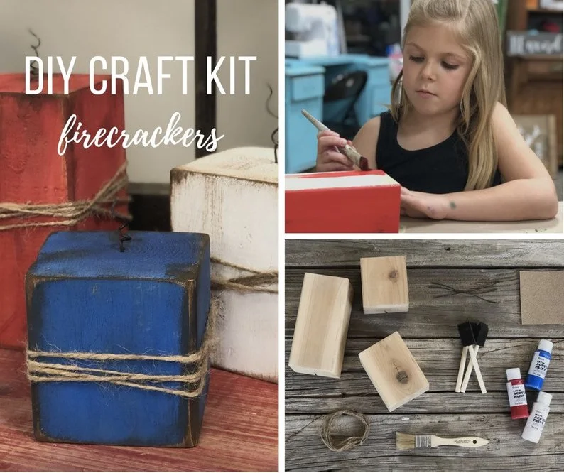 DIY 4x4 wood firecrackers craft kit