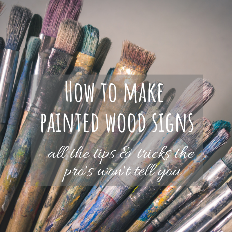 How to make painted wood signs