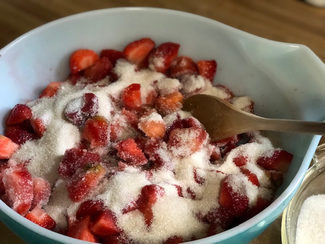 Homemade strawberry shortcake recipe, made with fresh strawberries