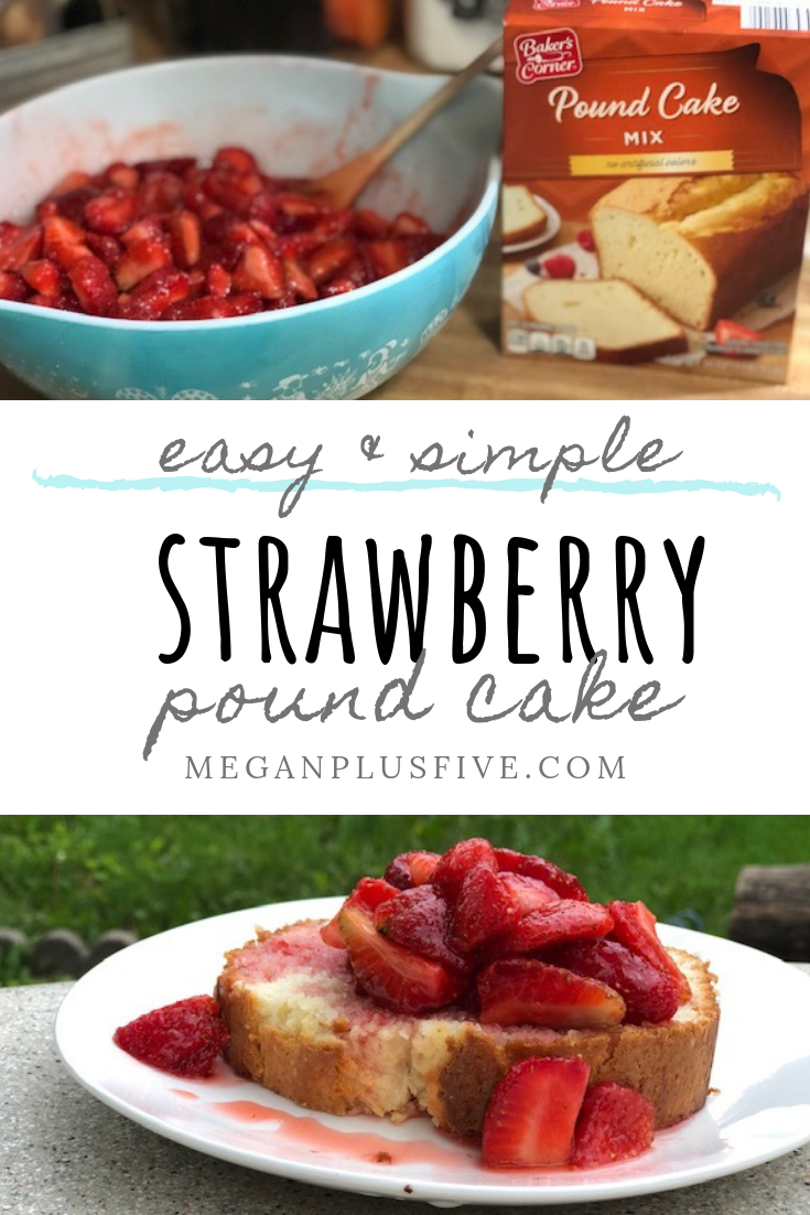 Easy & simple strawberry pound cake, made with freshly pick strawberries