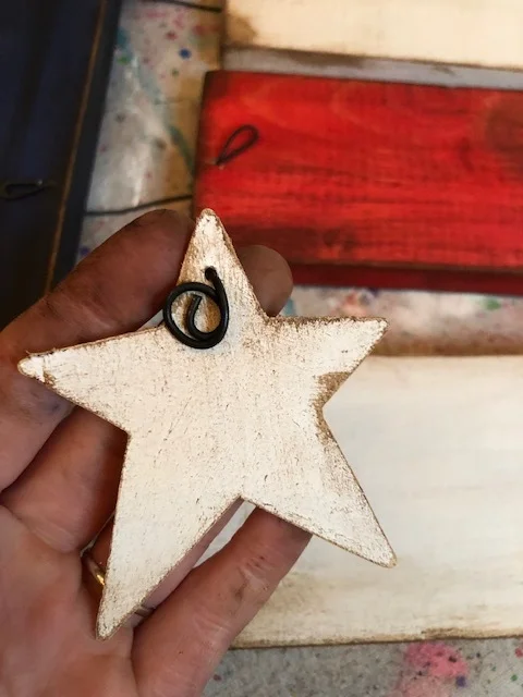 DIY hanging wood flag