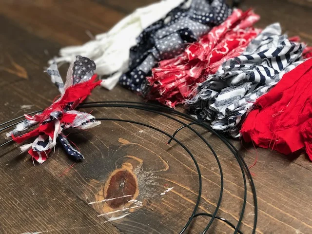 DIY 4th of July rag wreath