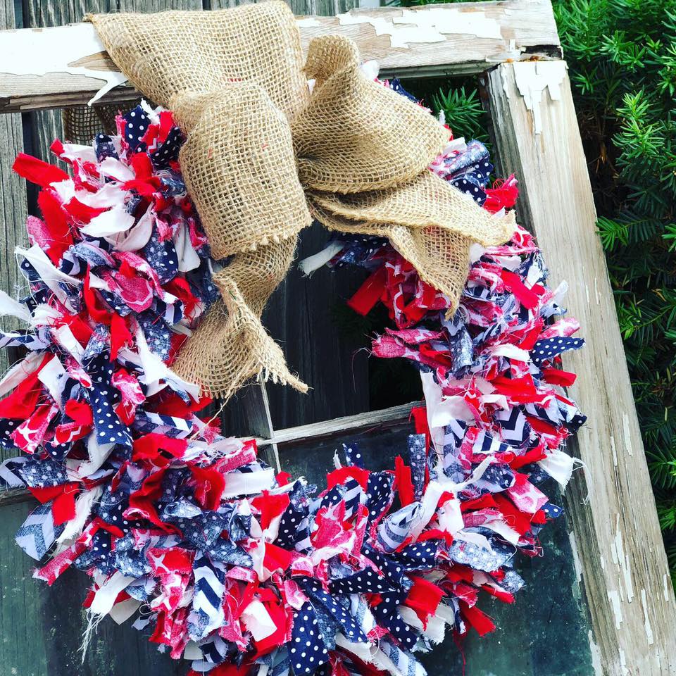 DIY 4th of July rag wreath