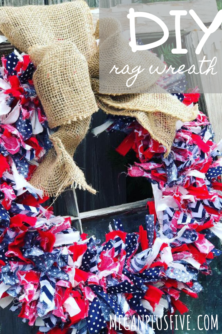 DIY Fourth of July rag wreath