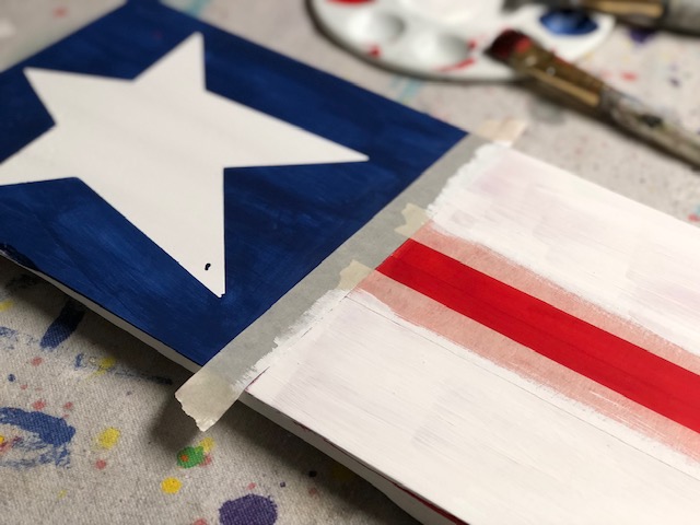How to make an American flag leaning porch sign, DIY tutorial