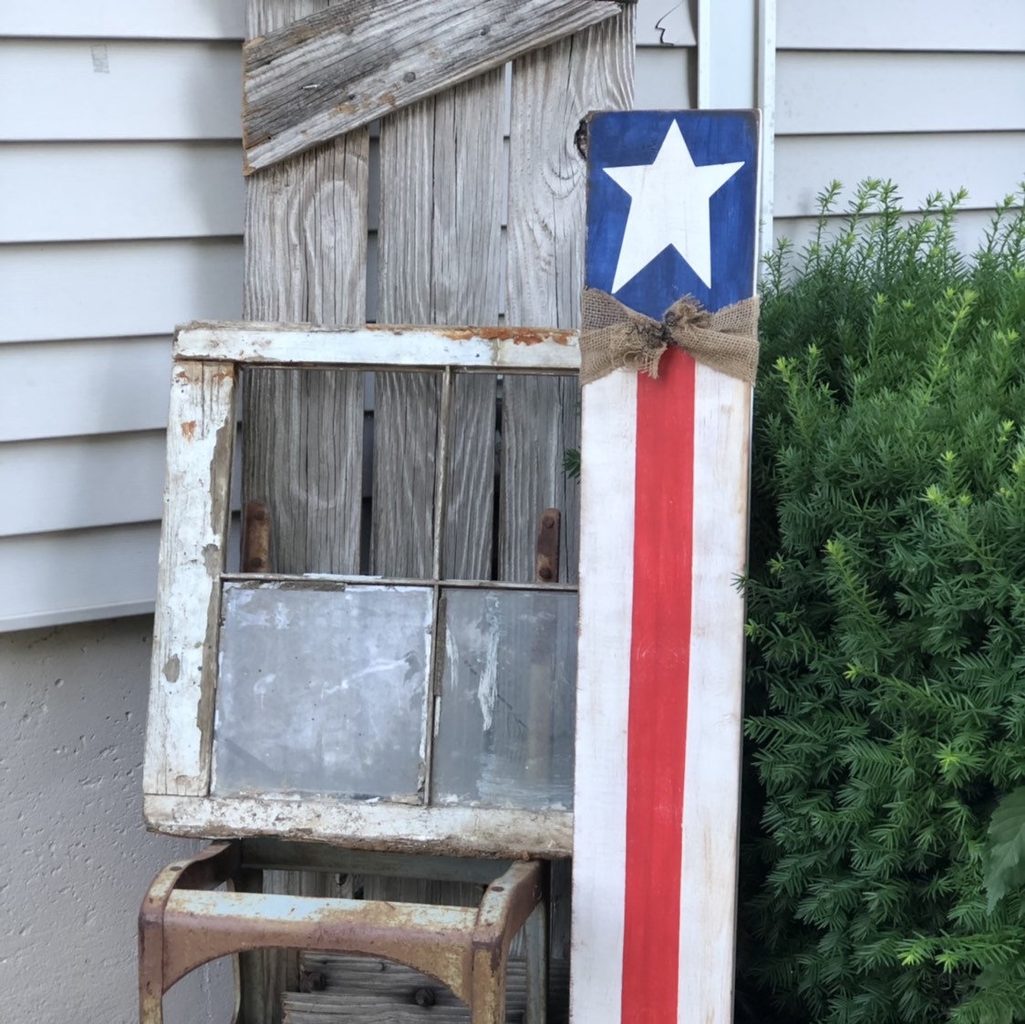 How to make an American Flag leaning porch sign, DIY tutorial