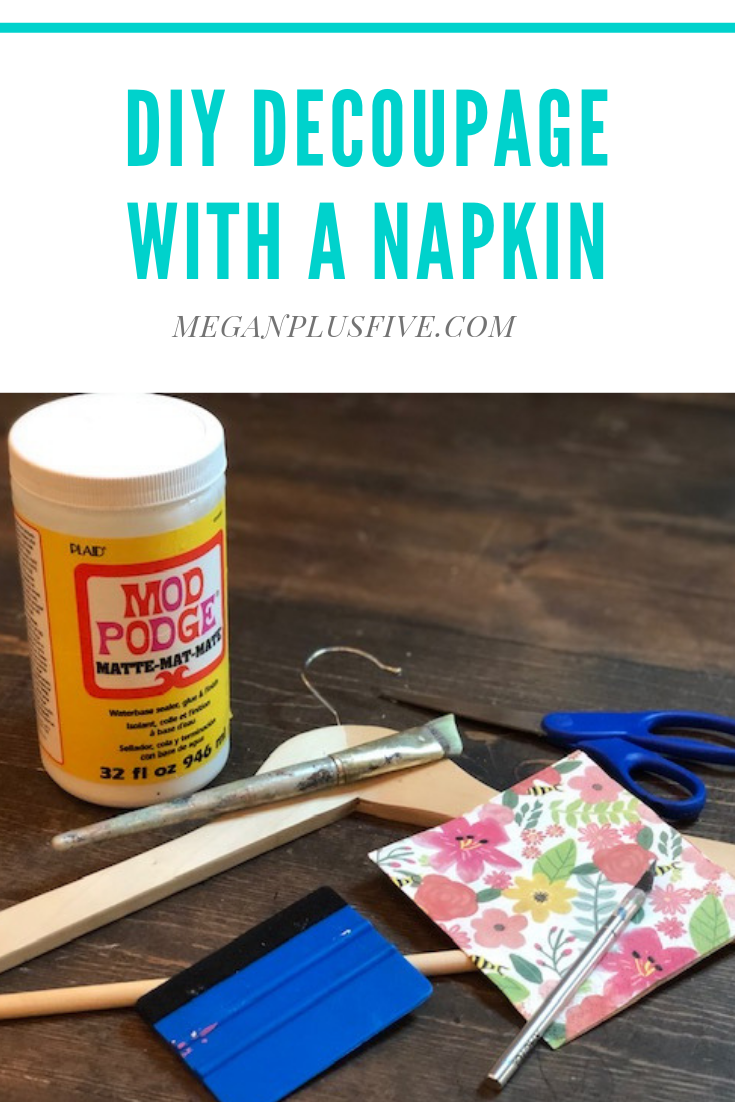 DIY decoupage, learn how to give an old hanger a fresh new look with a pretty napkin